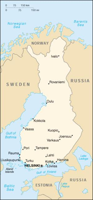 Map of Finland